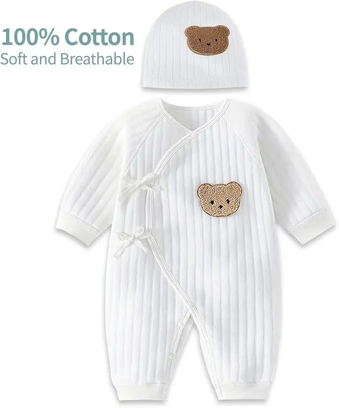 Boys Girls Bodysuit Newborn Winter Onesie Clothes Cotton Toddler Home Wear 0-6M Thickened Spring and Autumn Clothing Econic Blanks